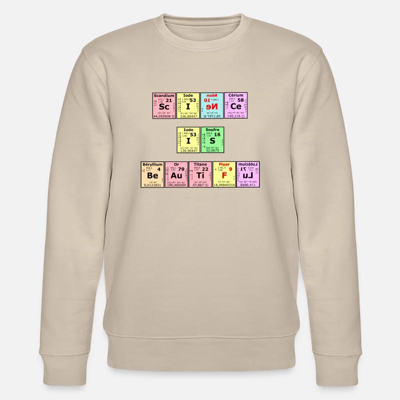 Science Is Beautiful - Sweat bio CHANGER Stanley/Stella Unisexe - beige