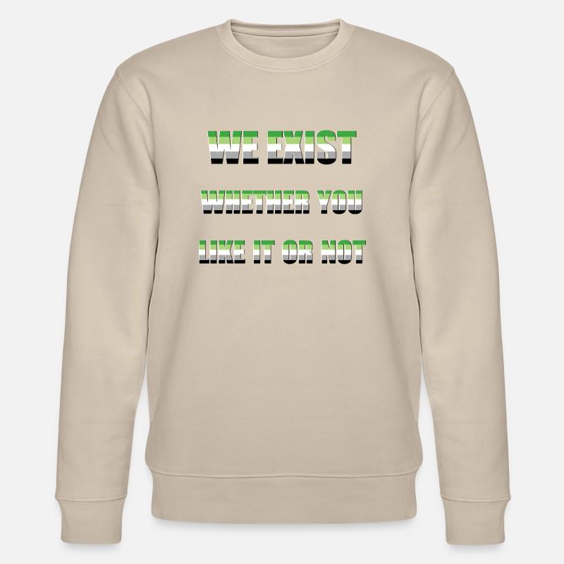 We Exist - Aromantic Flag - Stanley/Stella CHANGER Unisex Organic Sweatshirt - beige