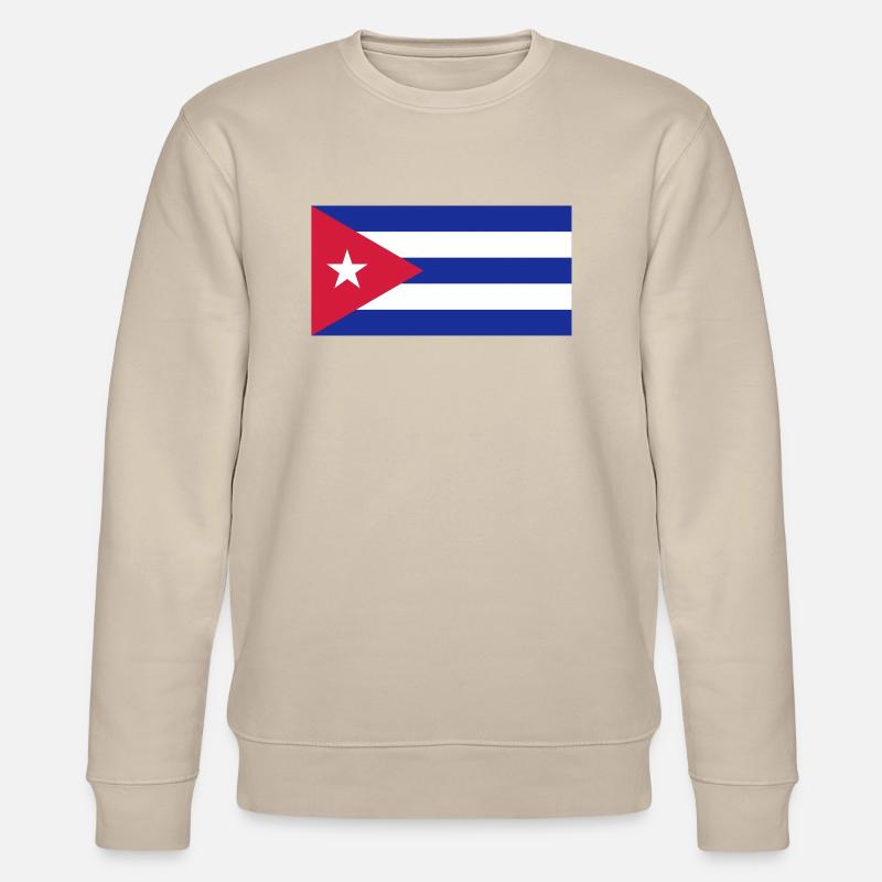 cuba flag - Stanley/Stella Unisex Bio-Sweatshirt CHANGER  - Beige