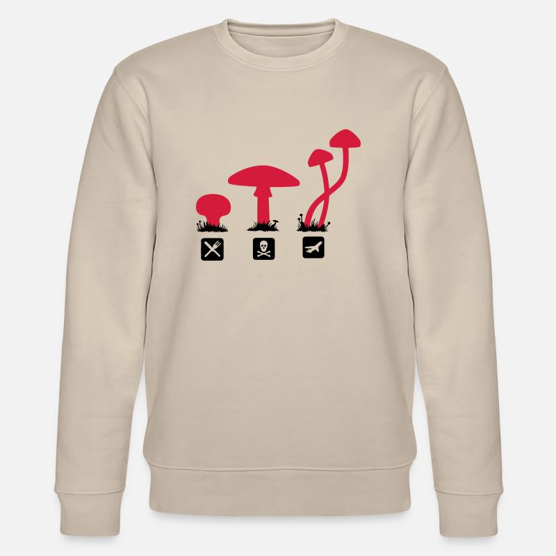 Champignons, tuant alimentaires psilocybine - Sweat bio CHANGER Stanley/Stella Unisexe - beige