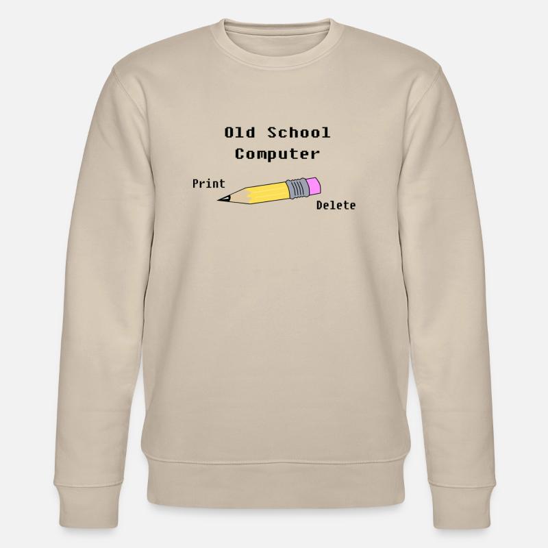 Old School Computer- - Stanley/Stella Unisex Bio-Sweatshirt CHANGER  - Beige