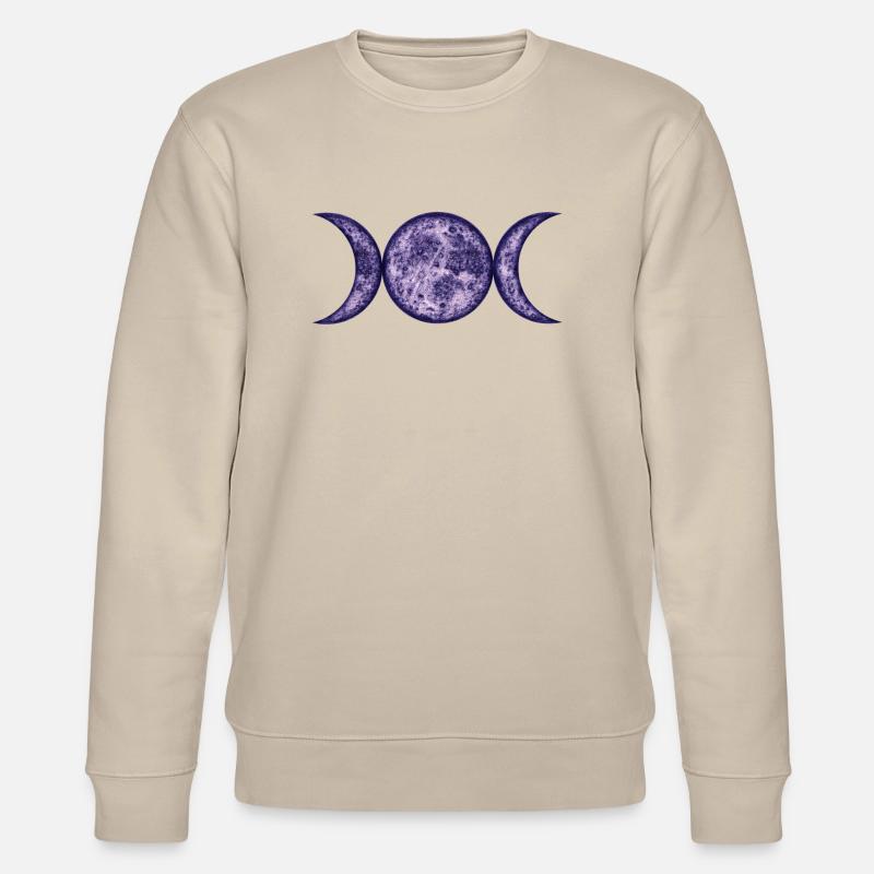 Mondphasen-purple-wicca - Stanley/Stella Unisex Bio-Sweatshirt CHANGER  - Beige
