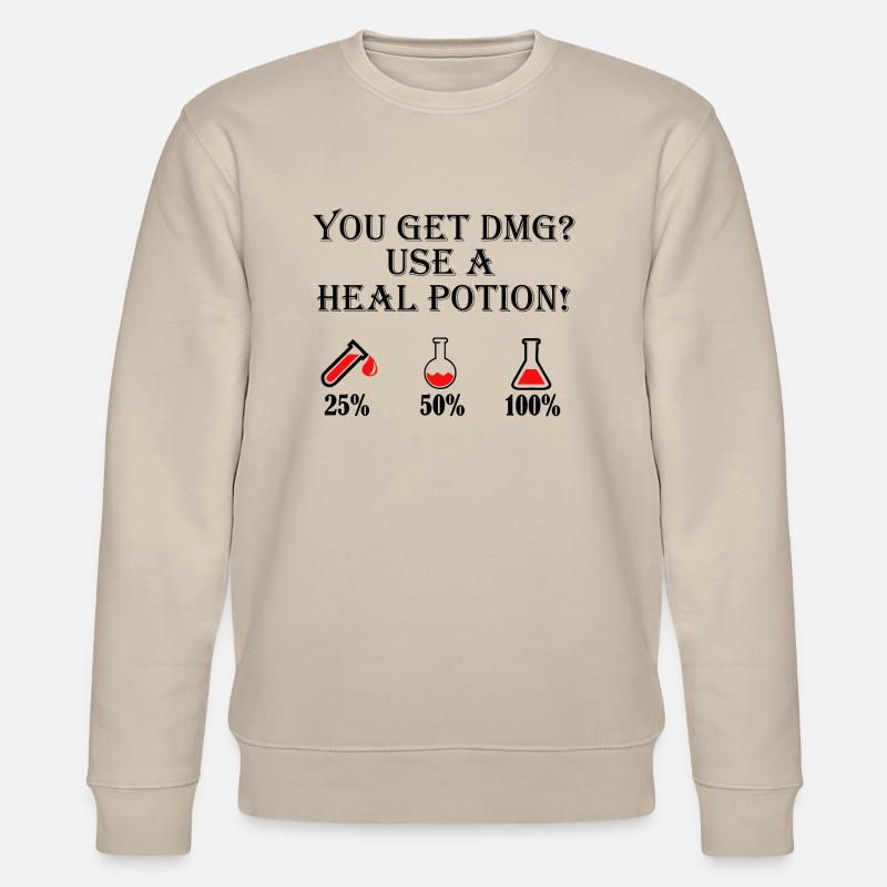 Use a healing potion - Stanley/Stella CHANGER Unisex Organic Sweatshirt - beige