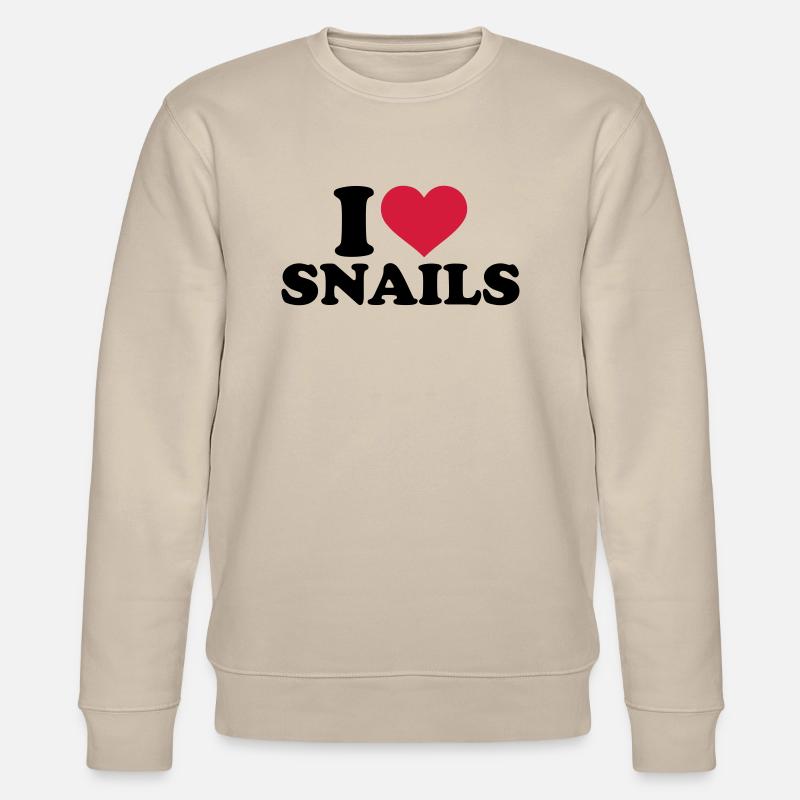 I love Snails - Sweat bio CHANGER Stanley/Stella Unisexe - beige