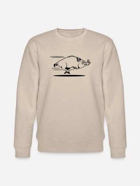 Wild boar funny race - Stanley/Stella CHANGER Unisex Organic Sweatshirt - beige