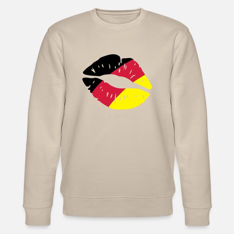 germany kiss lips - Stanley/Stella Unisex Bio-Sweatshirt CHANGER  - Beige