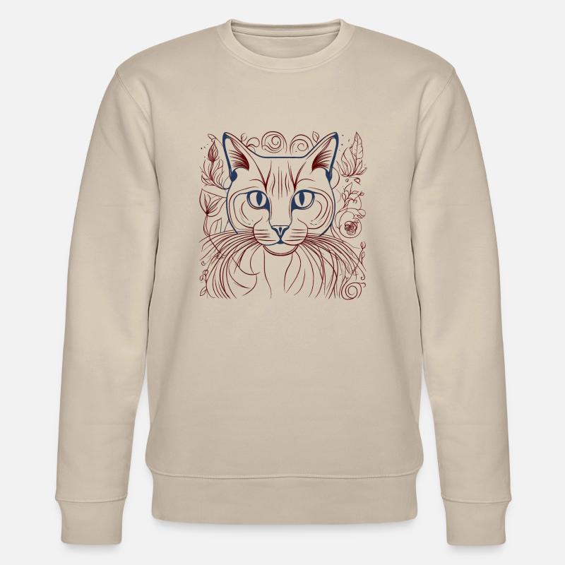 Katze Katzen Tiger - Stanley/Stella Unisex Bio-Sweatshirt CHANGER - Beige