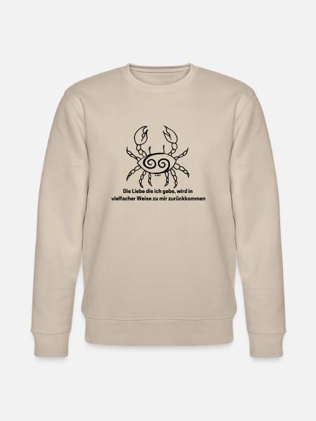 Sternzeichen Krebs - Stanley/Stella Unisex Bio-Sweatshirt CHANGER  - Beige