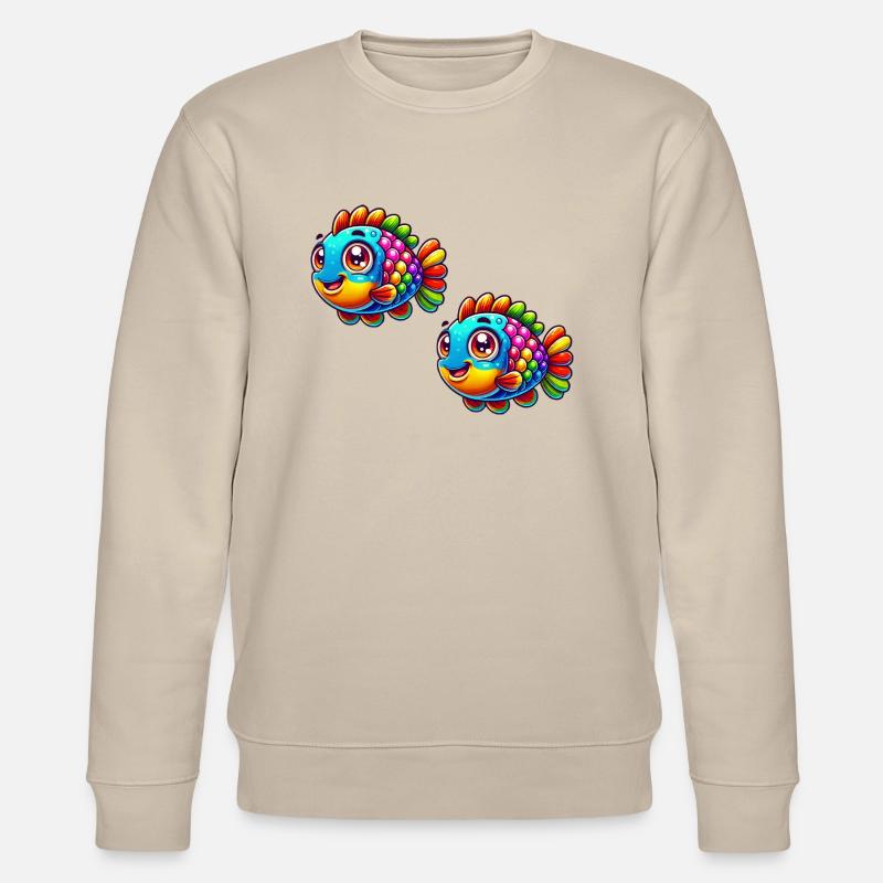 Fish Comic - Stanley/Stella CHANGER Unisex Organic Sweatshirt - beige