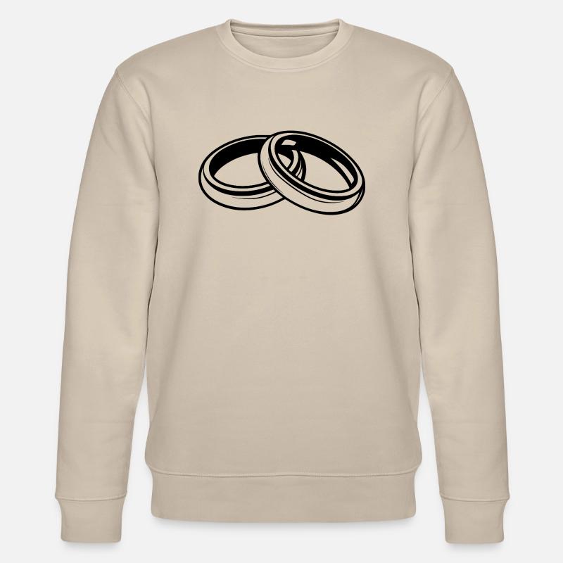 Eheringe Symbol Hochzeit - Stanley/Stella Unisex Bio-Sweatshirt CHANGER - Beige