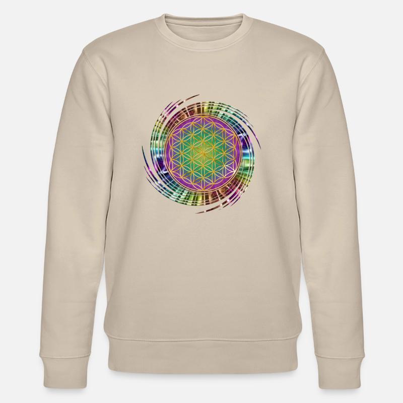 Fleur de la vie - Spirale - Sweat bio CHANGER Stanley/Stella Unisexe - beige