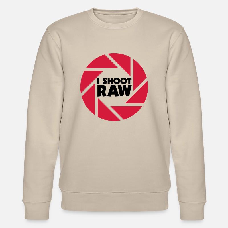 I shoot RAW - schwarz - Stanley/Stella Unisex Bio-Sweatshirt CHANGER  - Beige