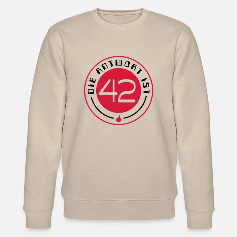 the answer is 42 - Stanley/Stella CHANGER Unisex Organic Sweatshirt - beige