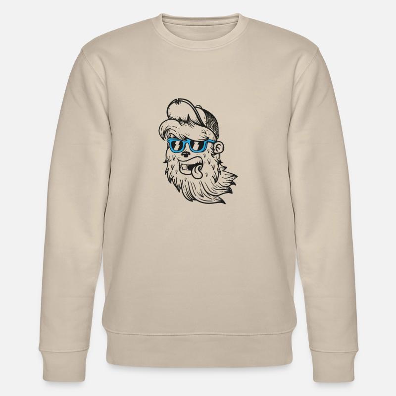 lustiger Hipster - Stanley/Stella Unisex Bio-Sweatshirt CHANGER  - Beige