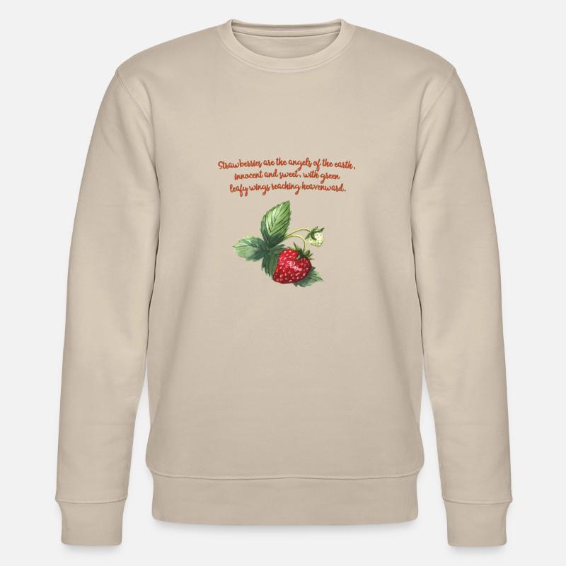 Strawberries- Erdbeeren - Stanley/Stella Unisex Bio-Sweatshirt CHANGER  - Beige