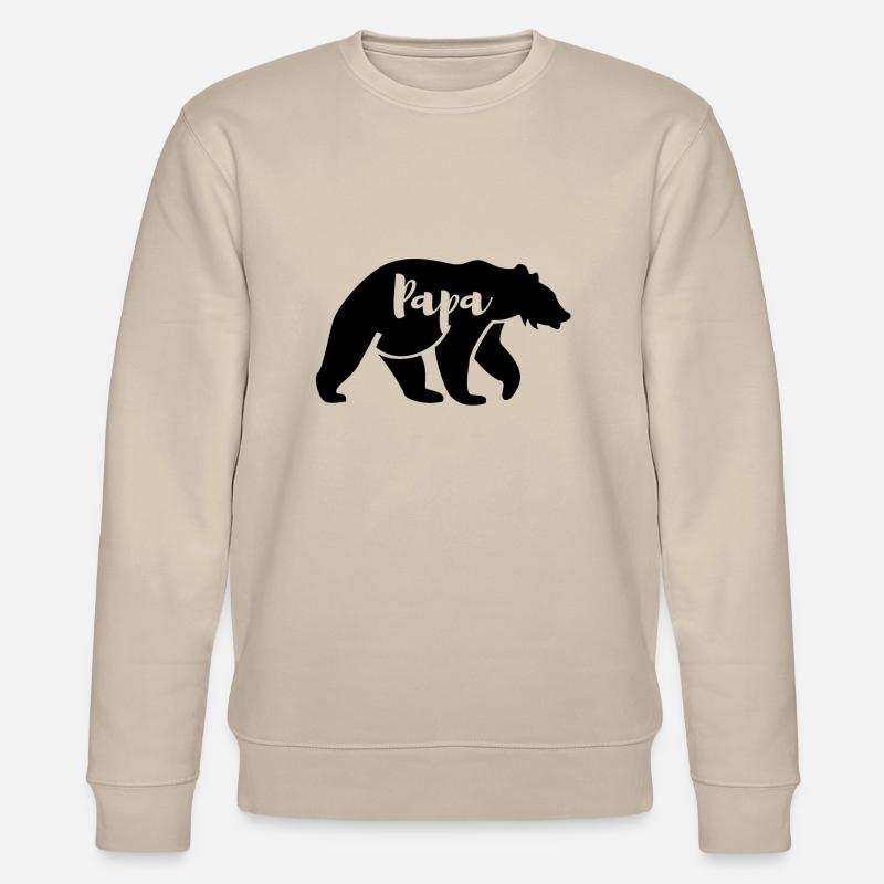 Papa Bär - Stanley/Stella Unisex Bio-Sweatshirt CHANGER  - Beige