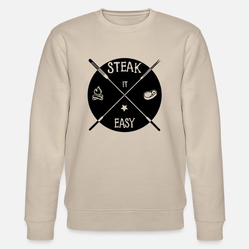 steak it easy_solid - Stanley/Stella Unisex Bio-Sweatshirt CHANGER  - Beige