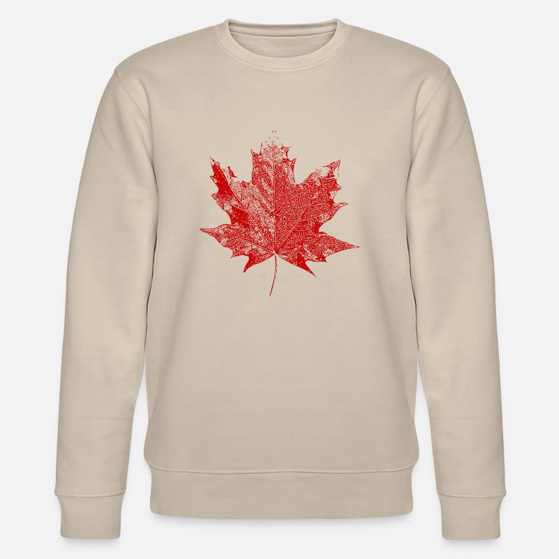 Maple leaf - Stanley/Stella Unisex Bio-Sweatshirt CHANGER  - Beige