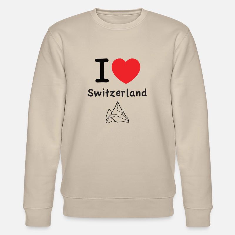 I love Switzerland - Stanley/Stella Unisex Bio-Sweatshirt CHANGER  - Beige