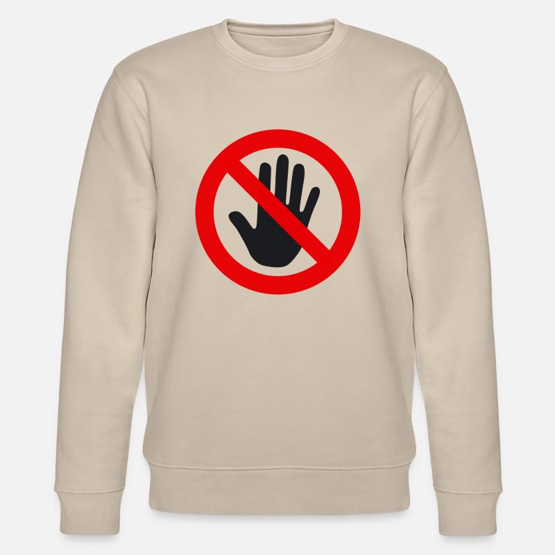 anfassen verboten - Stanley/Stella Unisex Bio-Sweatshirt CHANGER  - Beige