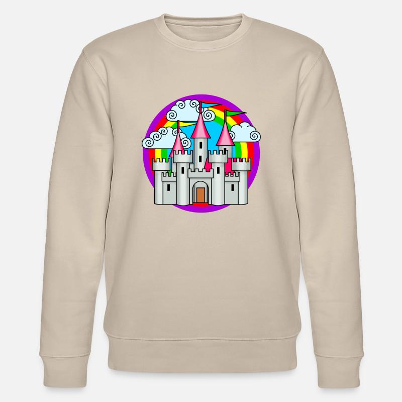 Zauberschloss mit Regenbogen - Stanley/Stella Unisex Bio-Sweatshirt CHANGER  - Beige