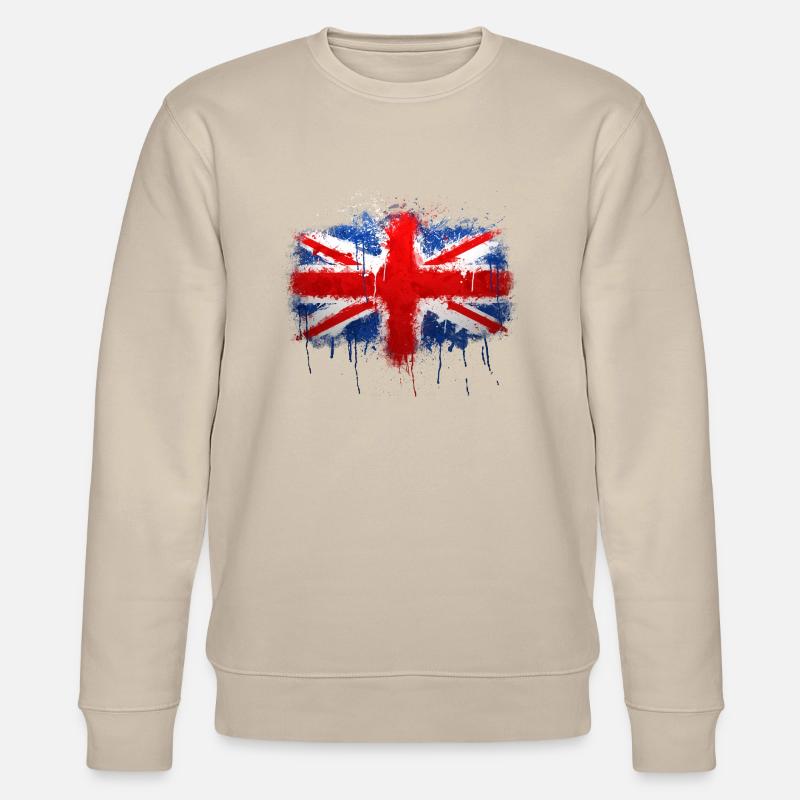 Union Jack Graffiti - Stanley/Stella Unisex Bio-Sweatshirt CHANGER  - Beige