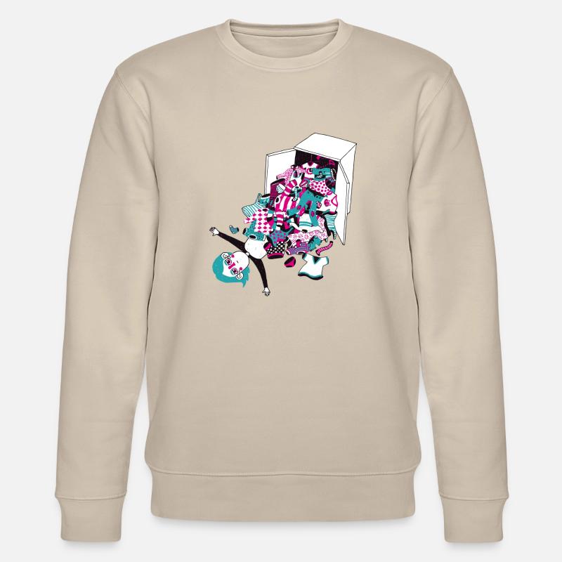 Überfluss - Stanley/Stella Unisex Bio-Sweatshirt CHANGER  - Beige