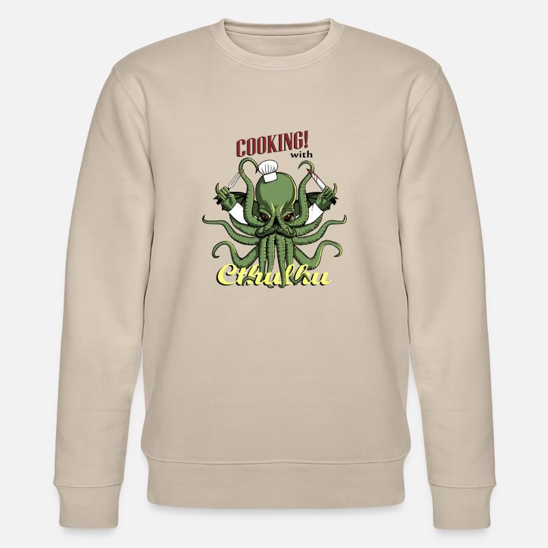 Cuisiner avec Cthulhu! - Sweat bio CHANGER Stanley/Stella Unisexe - beige