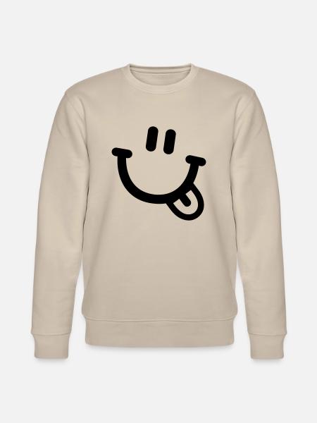 Smiley Face - Stanley/Stella CHANGER Unisex Organic Sweatshirt - beige