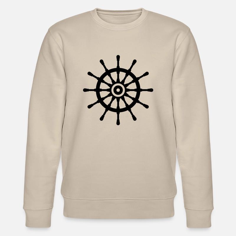Ship Steering Wheel - Stanley/Stella Unisex Bio-Sweatshirt CHANGER  - Beige