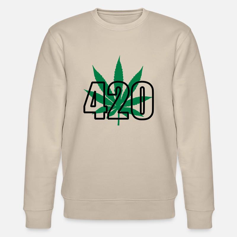 420 Cannabis - Stanley/Stella Unisex Bio-Sweatshirt CHANGER  - Beige