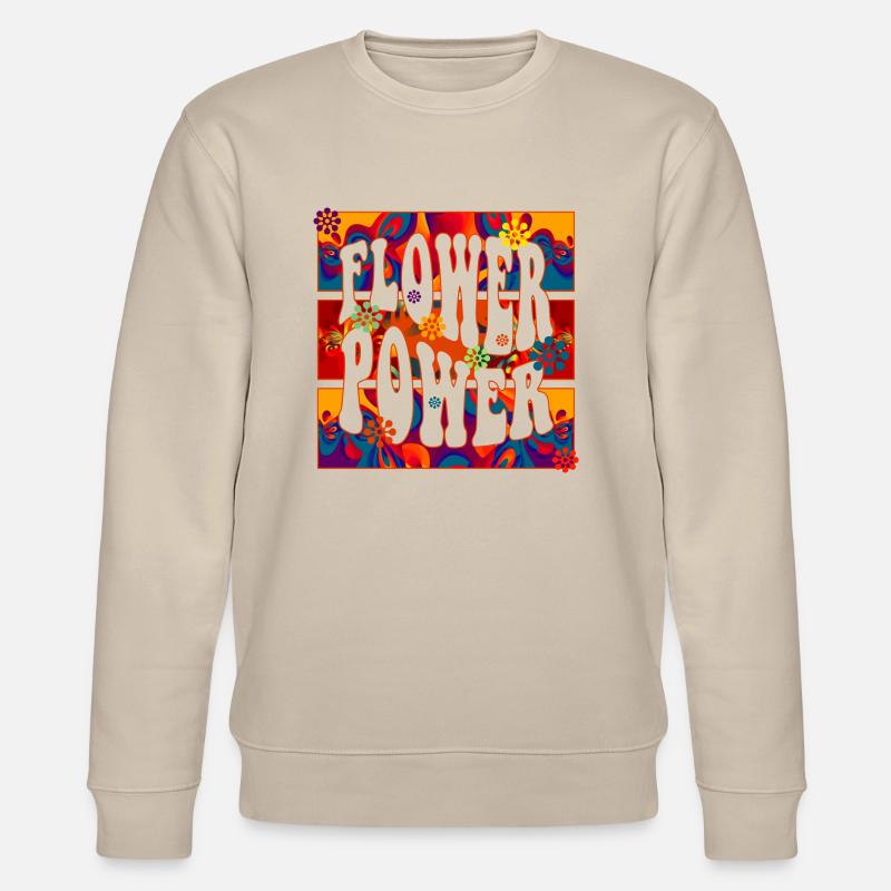 flower power feeling - Stanley/Stella Unisex Bio-Sweatshirt CHANGER  - Beige