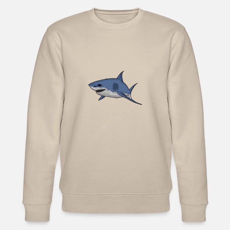 white shark - Stanley/Stella Unisex Bio-Sweatshirt CHANGER  - Beige