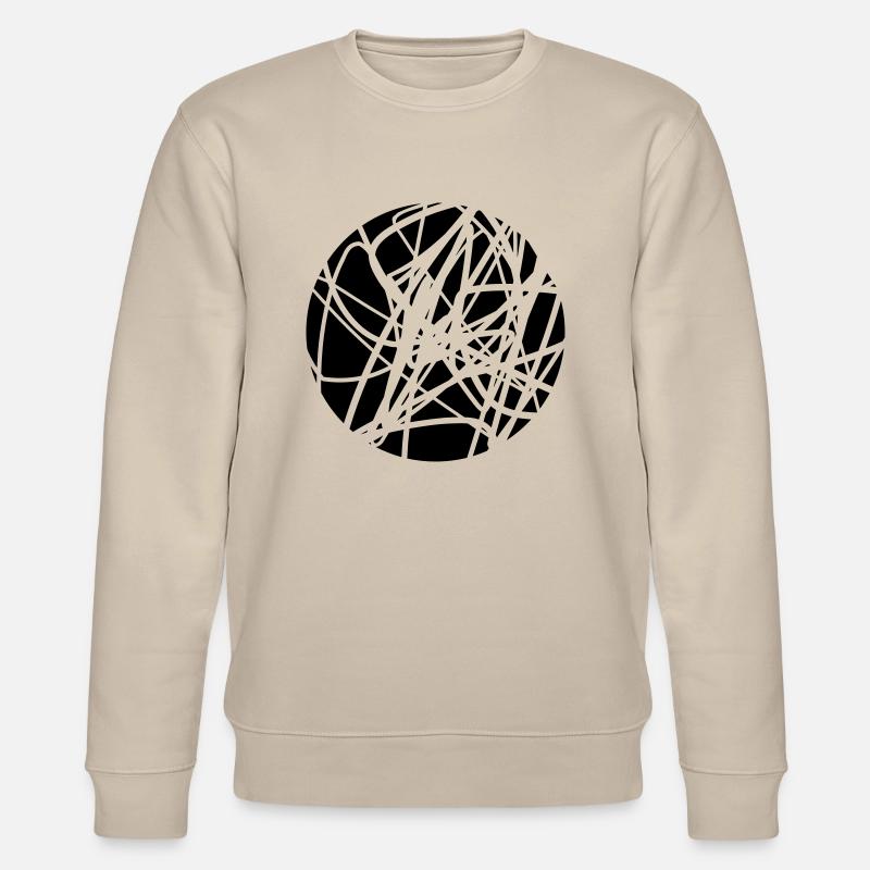 Scribbled chaotic strokes pattern - Stanley/Stella CHANGER Unisex Organic Sweatshirt - beige