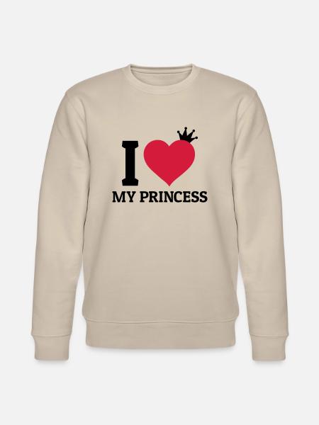 I love my Princess jag älskar min prinsessa - Ekologisk sweatshirt CHANGER unisex från Stanley/Stella - beige