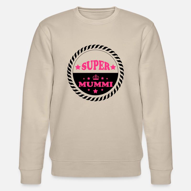 Super mummi - Stanley/Stella Unisex Bio-Sweatshirt CHANGER  - Beige