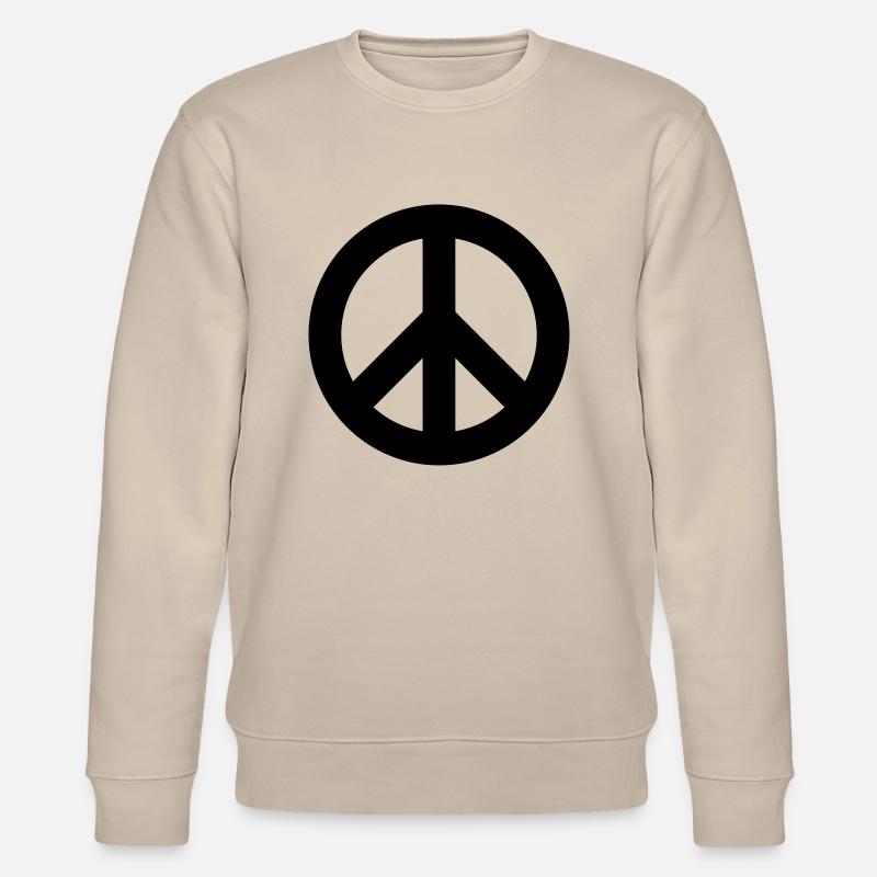 Peace Logo - Stanley/Stella Unisex Bio-Sweatshirt CHANGER  - Beige