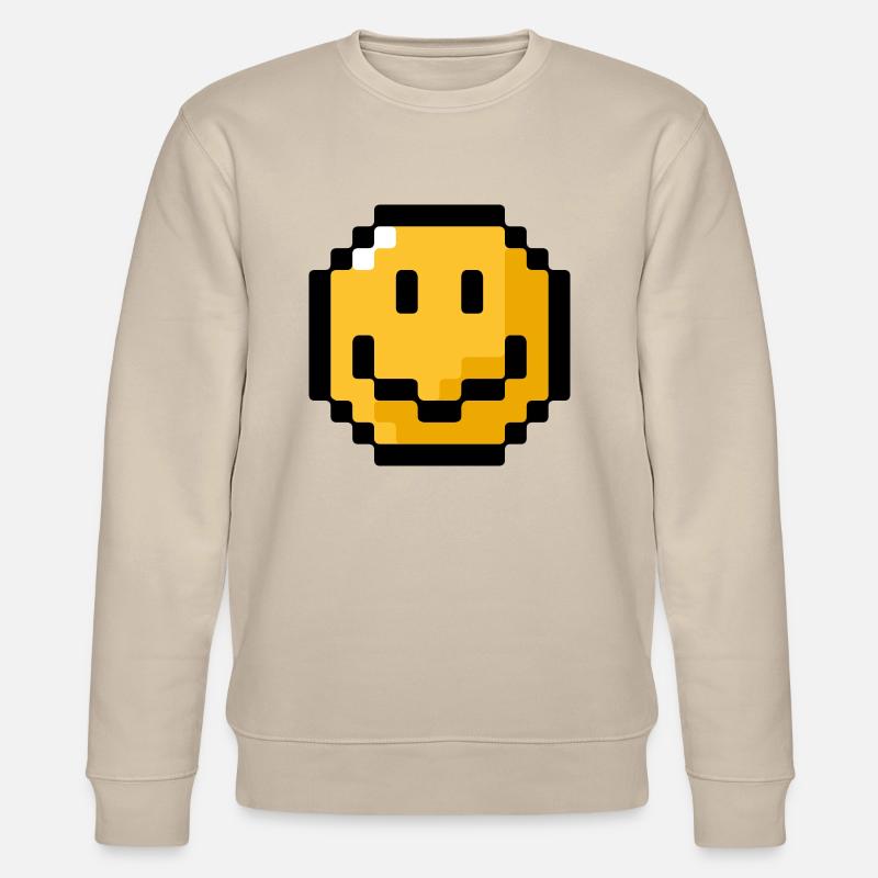 Smiley pixel - Stanley/Stella Unisex Bio-Sweatshirt CHANGER  - Beige