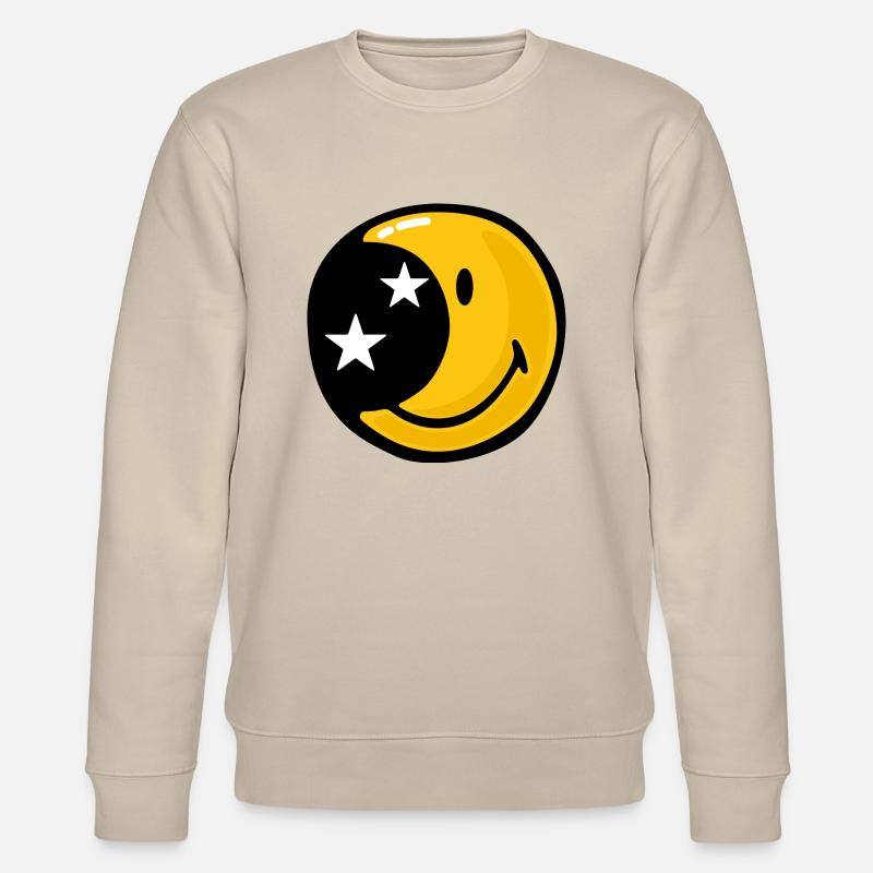 Smiley Moon Stars - Stanley/Stella Unisex Bio-Sweatshirt CHANGER  - Beige