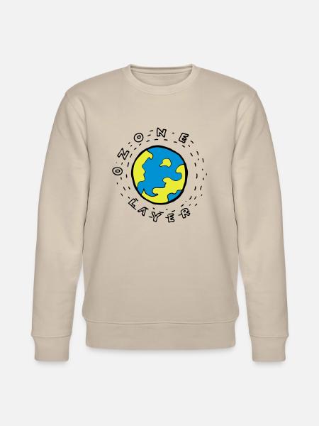Earth's Ozone Layer Drawing - Stanley/Stella CHANGER Unisex Organic Sweatshirt - beige