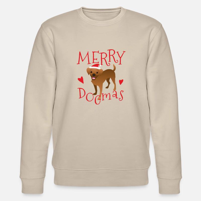 Joyeux dogmes! CHIEN NOËL - Sweat bio CHANGER Stanley/Stella Unisexe - beige
