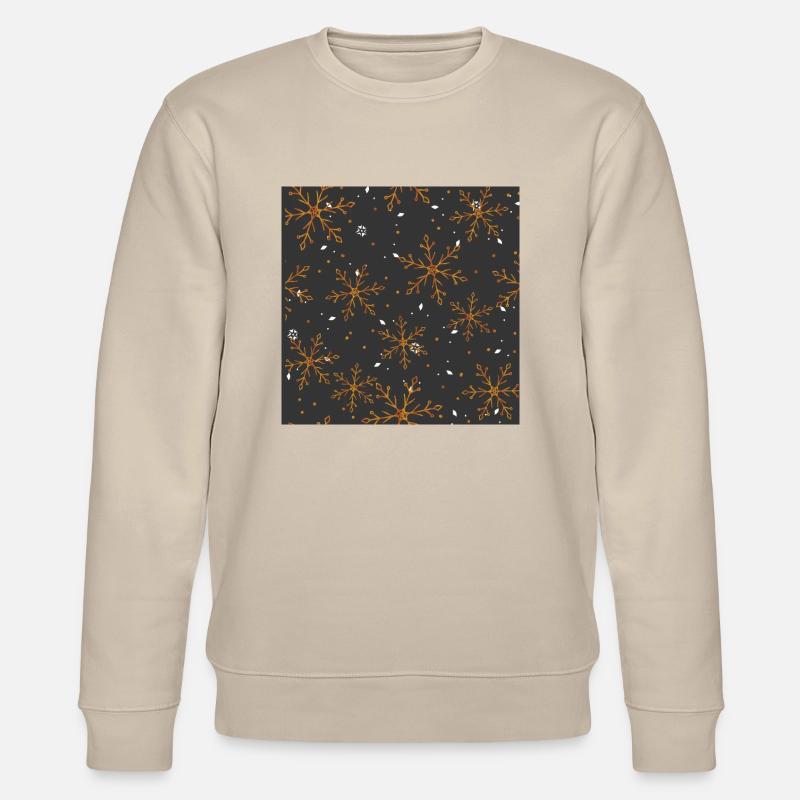 Ice crystal pattern - Stanley/Stella CHANGER Unisex Organic Sweatshirt - beige