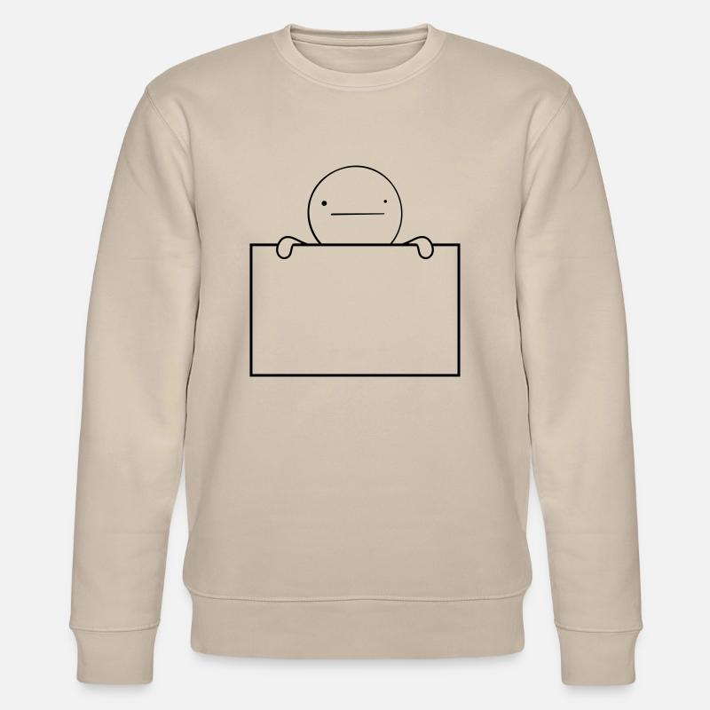 Gelangweilter Schild Mann - Stanley/Stella Unisex Bio-Sweatshirt CHANGER  - Beige