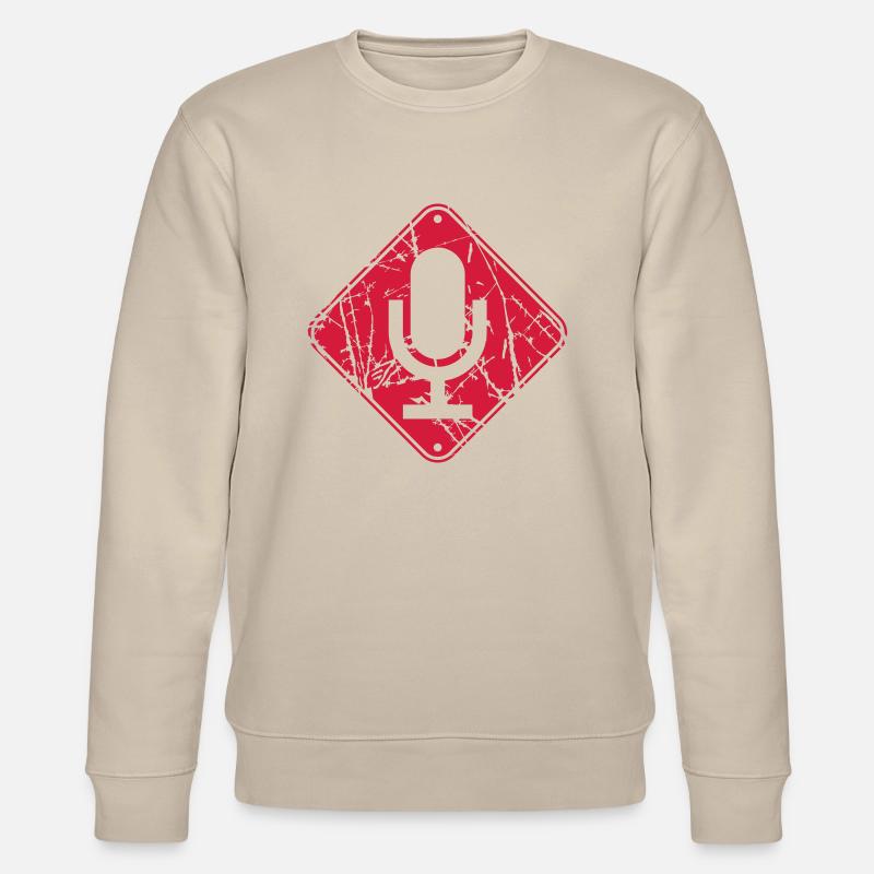 Old Shield Microphone - Stanley/Stella CHANGER Unisex Organic Sweatshirt - beige