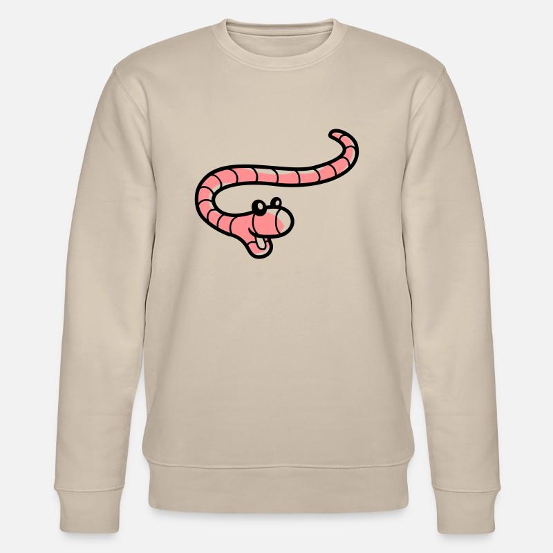 Fröhlicher kleiner Wurm - Stanley/Stella Unisex Bio-Sweatshirt CHANGER  - Beige