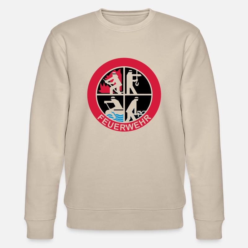 Feuerwehr Logo 3farbig - Stanley/Stella Unisex Bio-Sweatshirt CHANGER  - Beige