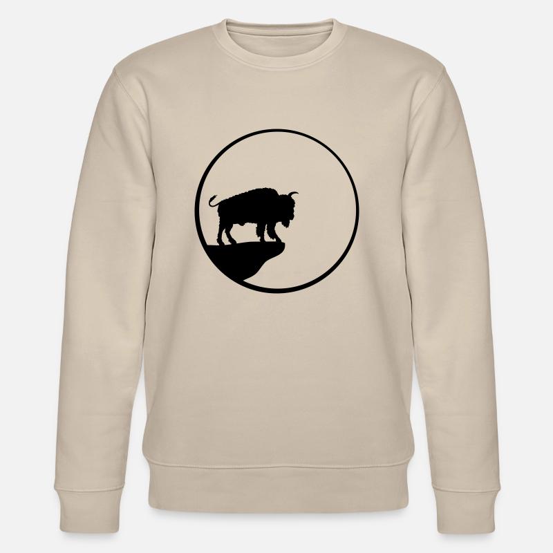 Bison Klippe Mond - Stanley/Stella Unisex Bio-Sweatshirt CHANGER  - Beige