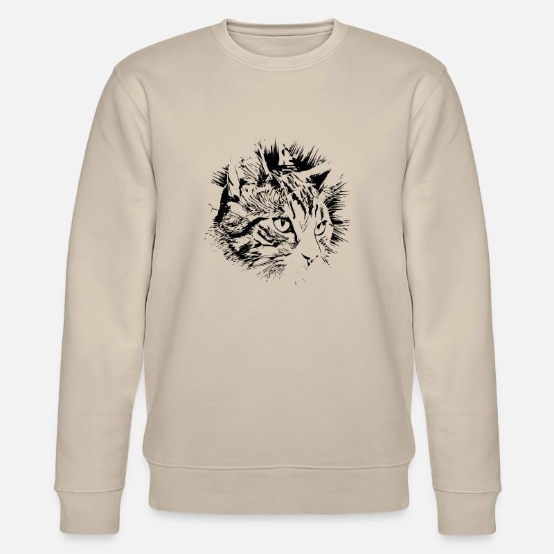 Katze - Stanley/Stella Unisex Bio-Sweatshirt CHANGER  - Beige