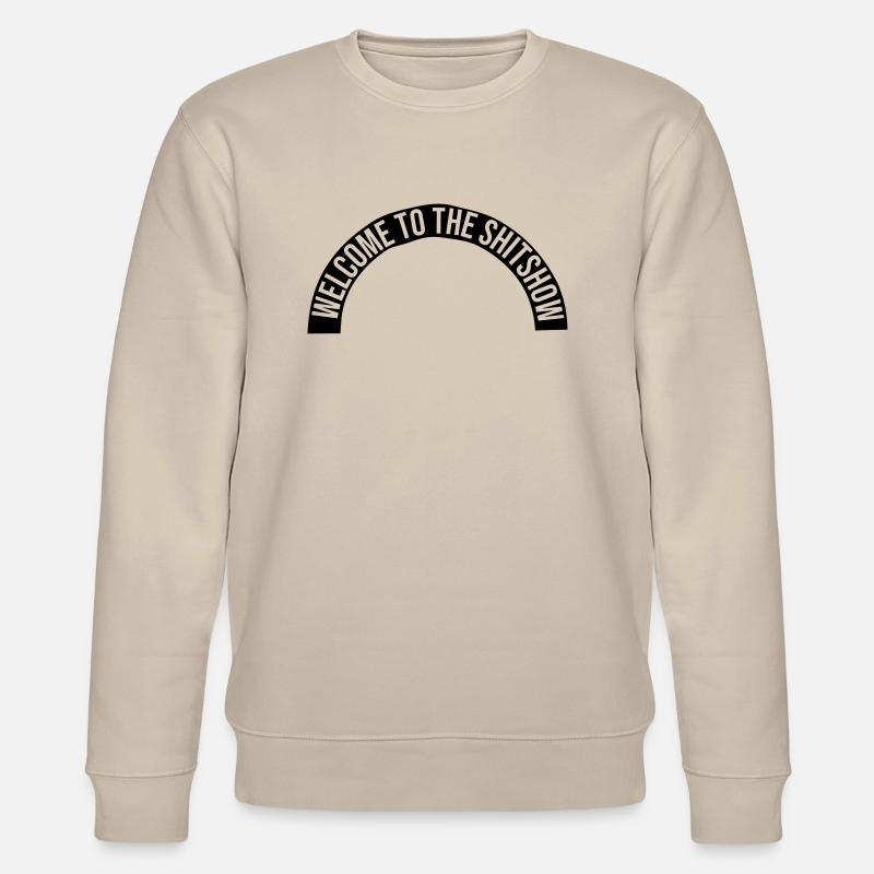 Lettrage Merdique en demi-cercle - Sweat bio CHANGER Stanley/Stella Unisexe - beige