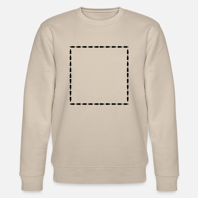 Quadrat Bierflaschen Rahmen - Stanley/Stella Unisex Bio-Sweatshirt CHANGER  - Beige